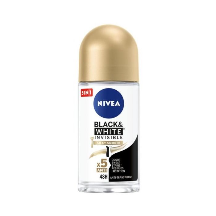 Nivea Deo Roll-On 50ml B&W Invisible Silky Smooth (NL/FR)
