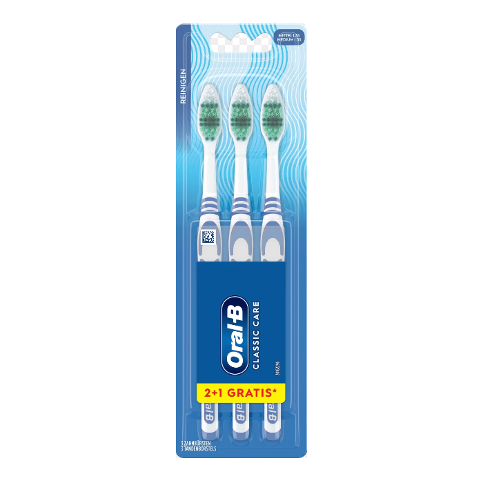Oral-B Toothbrush 3pcs Classic Care Medium (NL/FR/DE/IT)