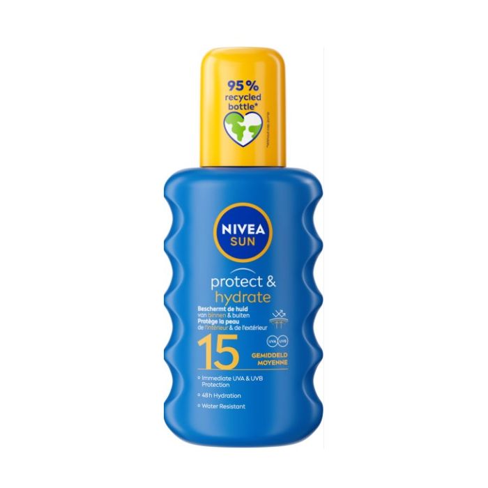 Nivea Sun Cream Spray 200ml SPF15 Protect & Hydrate (NL/FR/DE)