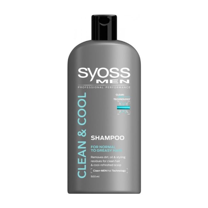 Syoss Shampoo 500ml Men Clean & Cool (FR/EN)