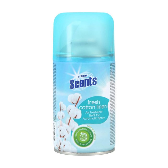 At Home Scents Automatic Air Freshener 250ml Refill Fresh Cotton Linen (NL/EN/FR/DE)