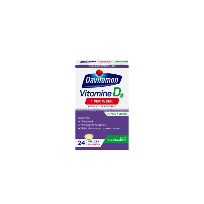 Davitamon Capsules 24pcs Vitamin D3 Vegan (NL)