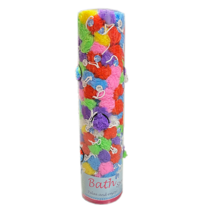 Puff Spons Douche Koker 250st Diverse Kleuren (EN)