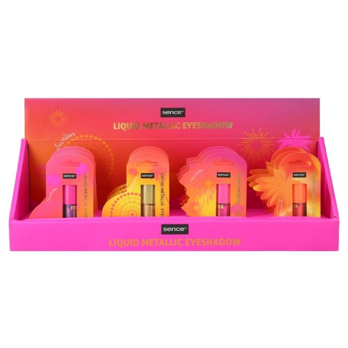 Sence Shelf Display 12pcs Eye Shadow 1,5gr Liquid Metallic 4ass Festive Heat (NL/EN/FR/DE)