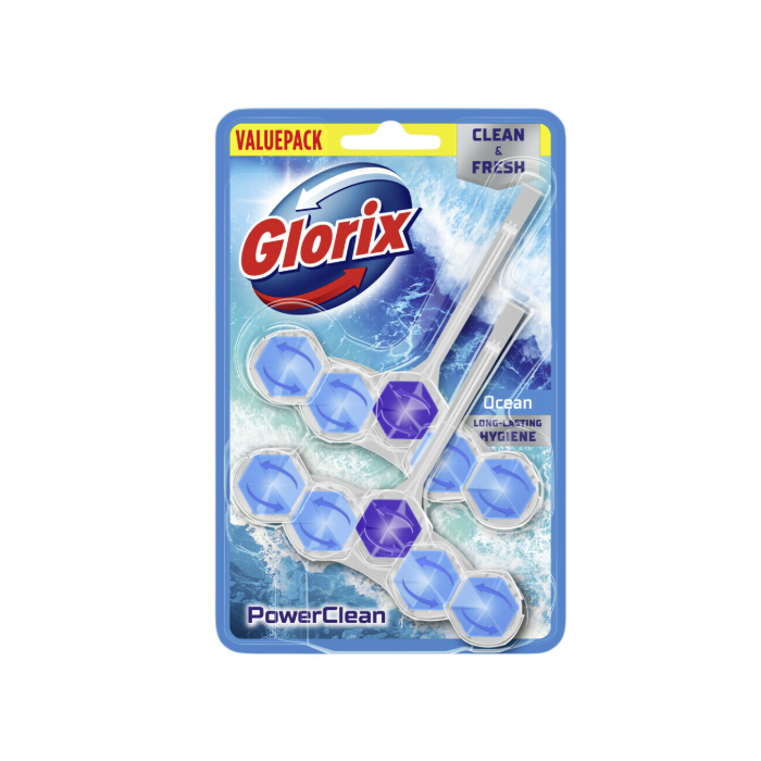 Glorix Toilet Block Power 5 Ocean 2 Pack (NL/FR/DE)