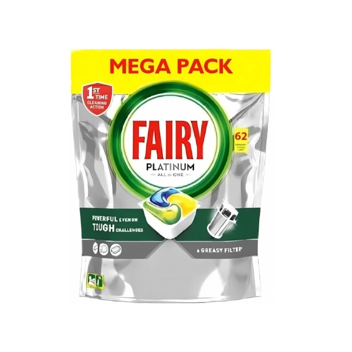 Fairy Platinum Dishwashing Tabs 62pcs Lemon (IT)