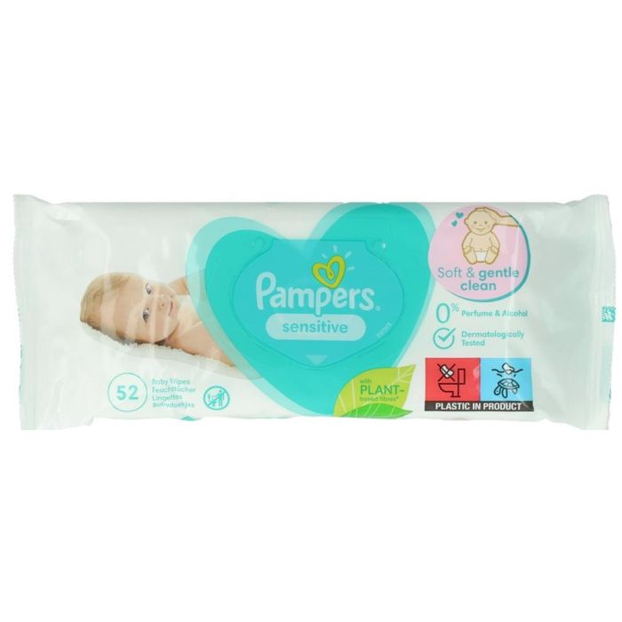 Pampers Baby Wipes 52pcs Sensitive (NL/EN/FR/DE)