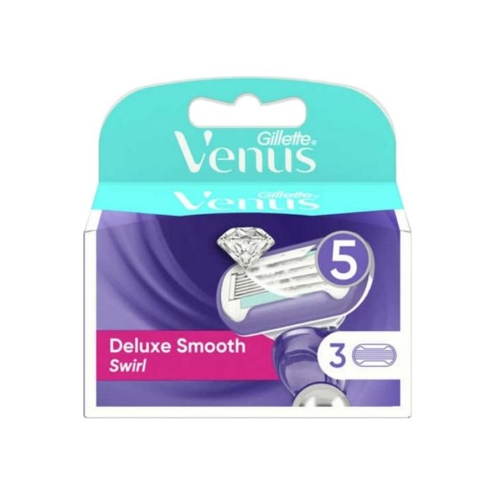 Gillette Venus Razor Blade Refills 3pcs Deluxe Smooth Swirl (AL/GR/RS/UA)