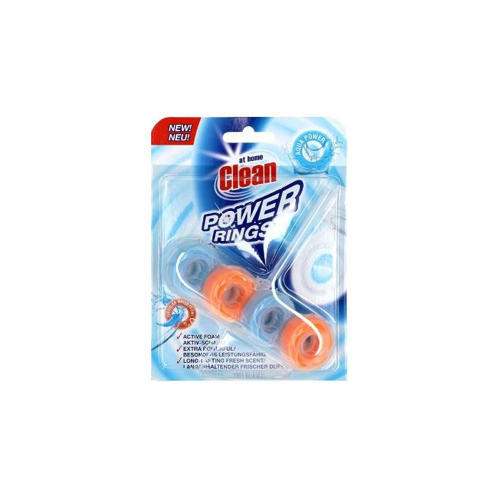At Home Clean Toilet Block 40gr Power Rings Aqua (NL/EN/FR/DE)