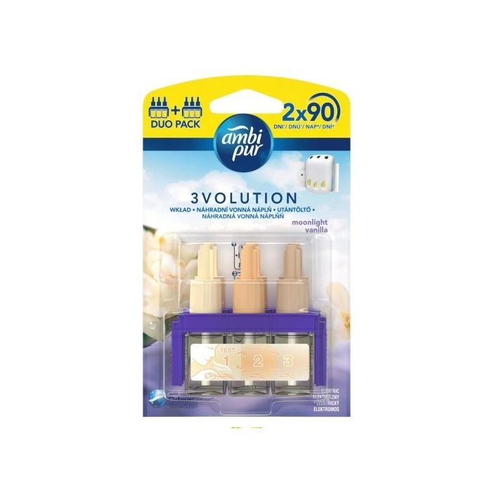 Ambi Pur 3Volution Electric Air Freshener Duo Pack 20ml Refill Moonlight Vanilla (PL/CZ/HU)