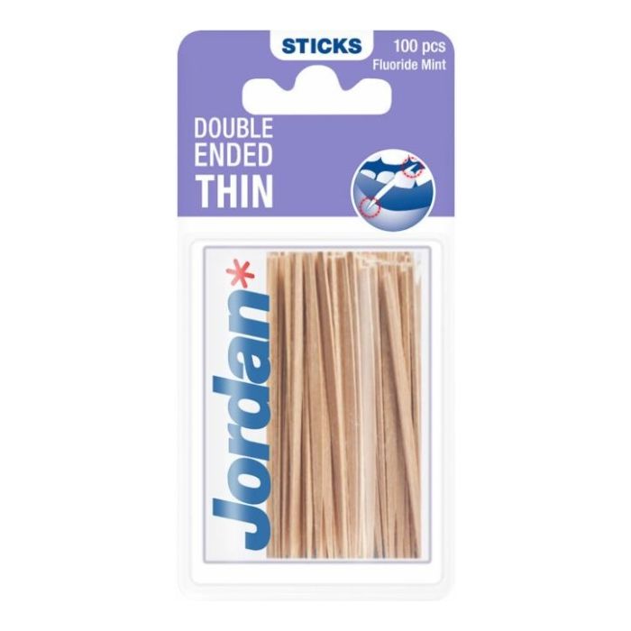 Jordan Dental Stick Double Ended 100pcs Thin (NL/EN/FR/IT)