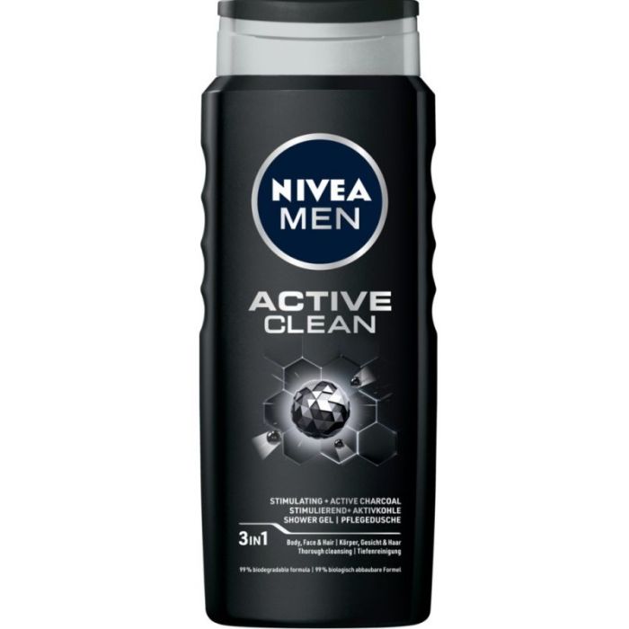 Nivea Shower Gel 500ml Men Active Clean (PL/CZ/SK/HR)