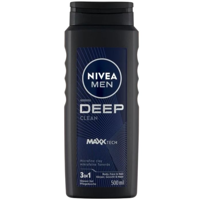 Nivea Shower Gel 500ml Men Deep Clean (PL/CZ/SK/HR)