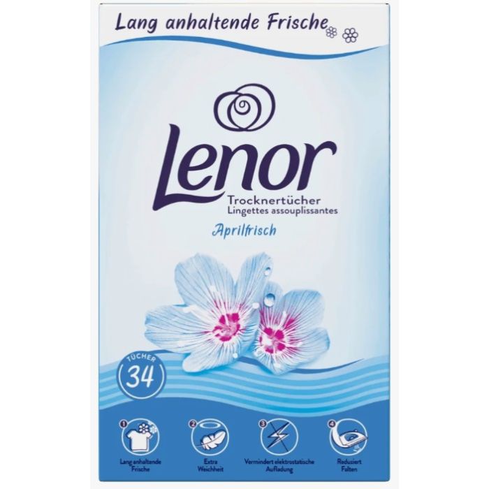 Lenor Washing Sheets 34pcs April Fresh (FR/DE/IT)