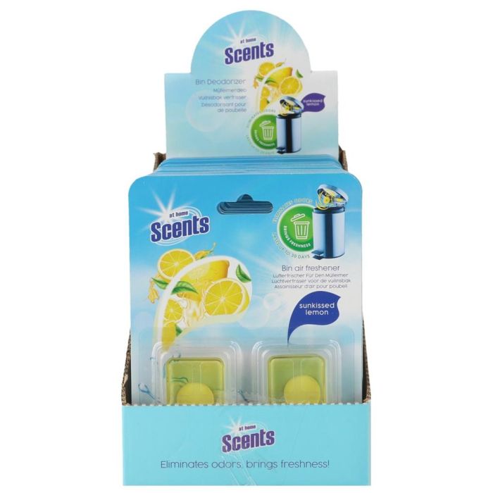At Home Scents Display Bin Air Freshener 2x5gr 24pcs Lemon (Nl/EN/FR/DE)