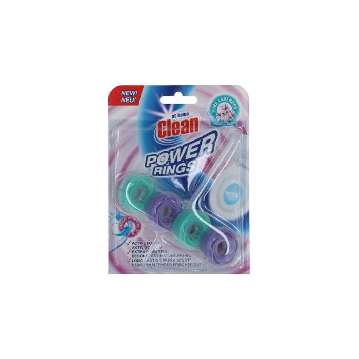 At Home Clean Toilet Block 40gr Power Rings Pure Lavender (NL/EN/FR/DE)