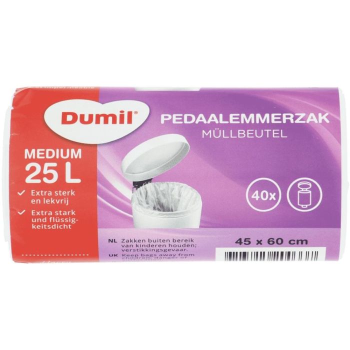 Dumil Garbage Bag 25L 40pcs (NL/EN/FR/DE)