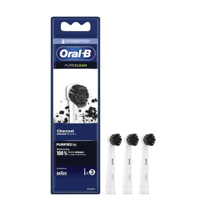 Oral-B Brush Heads 3pcs Pure Clean Charcoal (NL/EN/FR/IT)
