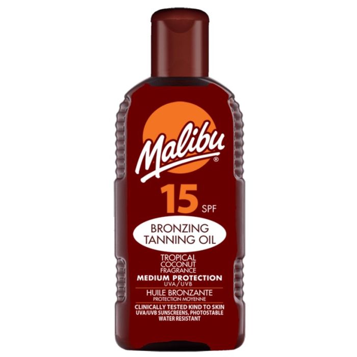 Malibu Bronzing Tanning Oil 200ml SPF15 Coconut (EN/AR)