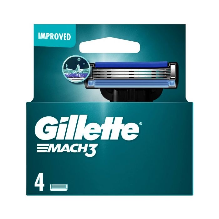 Gillette Mach3 Razor Blade Refills 4pcs (EN/SE/FI/DK)