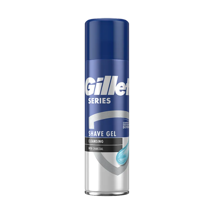 Gillette Series Shaving Gel 200ml Cleansing Charcoal (EN/SE/FI/DK)