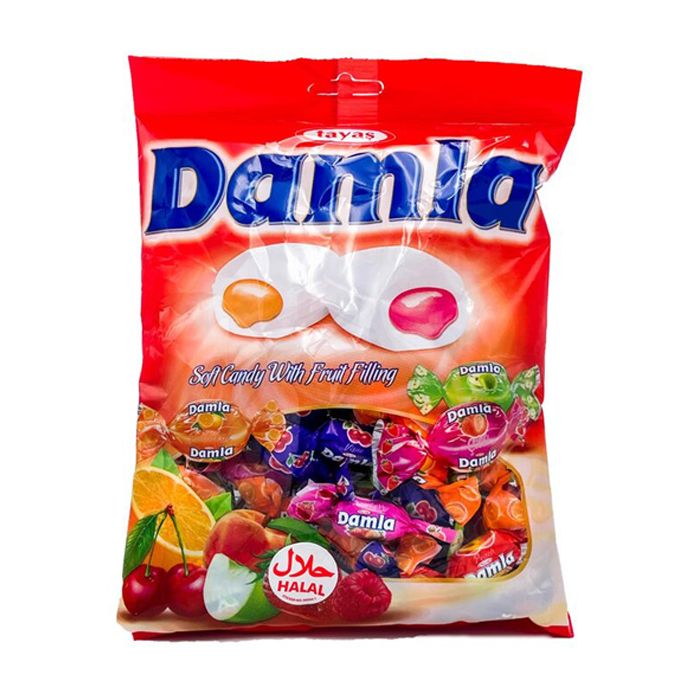 Tayas Candy Damla 200gr Soft Candy Fruit Filling Bag (NL/EN/FR/DE)