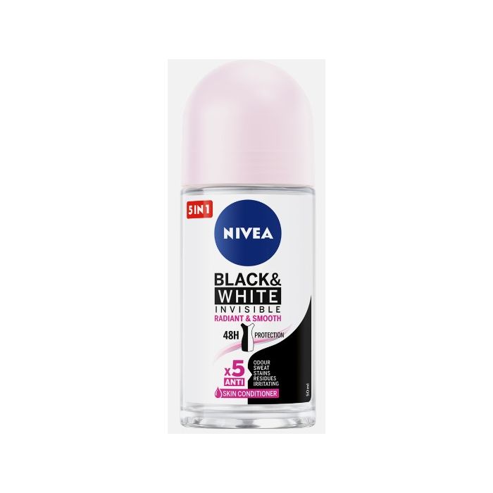 Nivea Deo Roll-On 50ml B&W Invisible Radiant & Smooth (NL/FR)