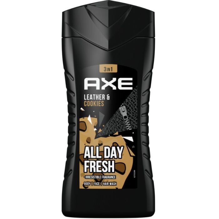 Axe Shower Gel 250ml Collision Leather & Cookie (NL/EN/DE)