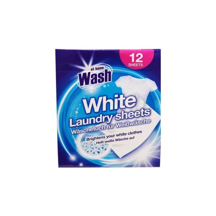 At Home Wash Laundry Sheets 16pcs White (NL/EN/FR/DE)
