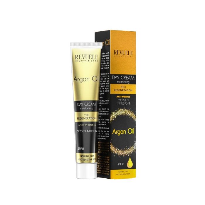 Revuele Day Cream 50ml Beauty & Care Argan Oil SPF15 (NL/EN/FR/DE)