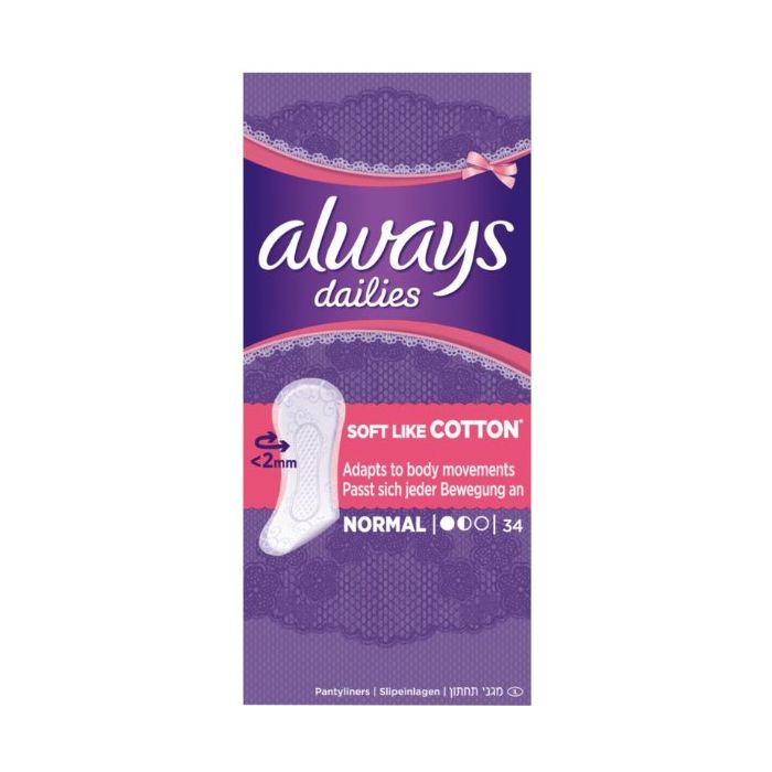 Always Daily Panty Liners 34 pcs Normal  (NL/EN/FR/DE)