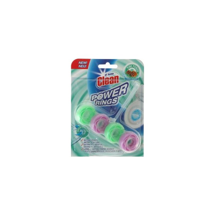 At Home Clean Toilet Block 40gr Power Rings Pine (NL/EN/FR/DE)