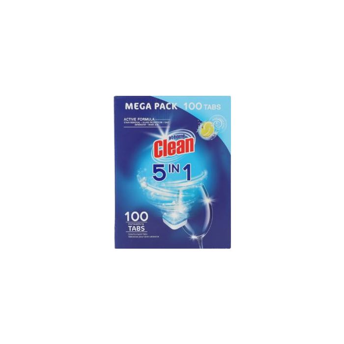 At Home Clean Dishwashing Tabs 100pcs 5in1 Classic (NL/EN/FR/DE)