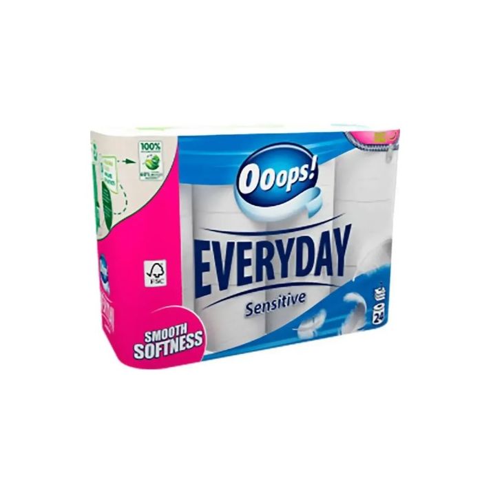 Ooops! Everyday Toilet Paper  24pcs 3layers Sensitive  (NL/EN/FR/DE)