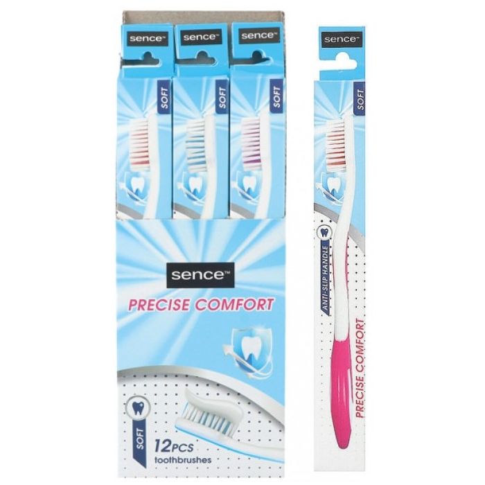 Sence Display 12pcs Toothbrush Soft Precise Comfort 3ass (NL/EN/FR/DE)