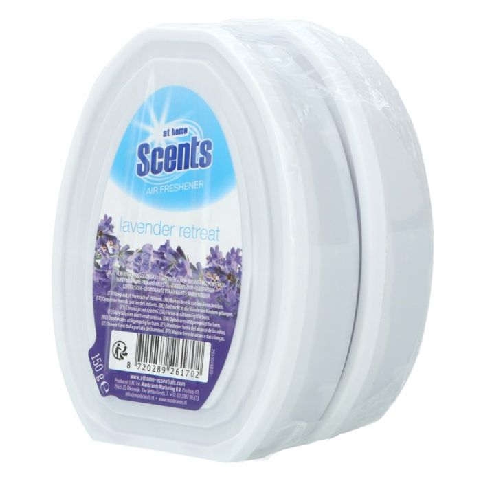 At Home Scents Air Freshener 2x150gr Gel Lavender (NL/EN/FR/DE)