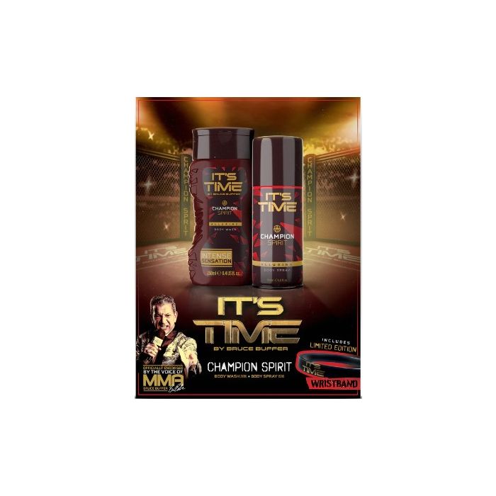 Its Time Giftset Champion Deo Spray 150ml+ Shower Gel 250ml + Wristband (NL/EN/DE/IT)