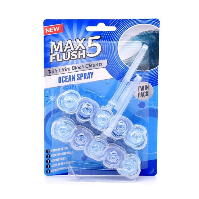 Max Flush 5 Toilet Block 2x45gr Ocean Spray (NL/EN/FR/DE)