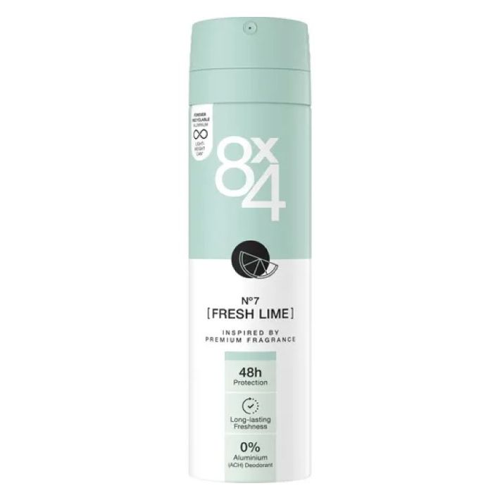 8x4 Deo Spray 150ml Fresh Lime No. 07 (DE)