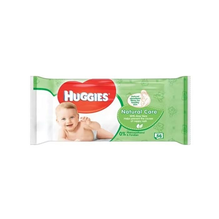 Huggies Baby Wipes 56pcs Natural Care Aloe Vera (NL/EN/FR/DE)