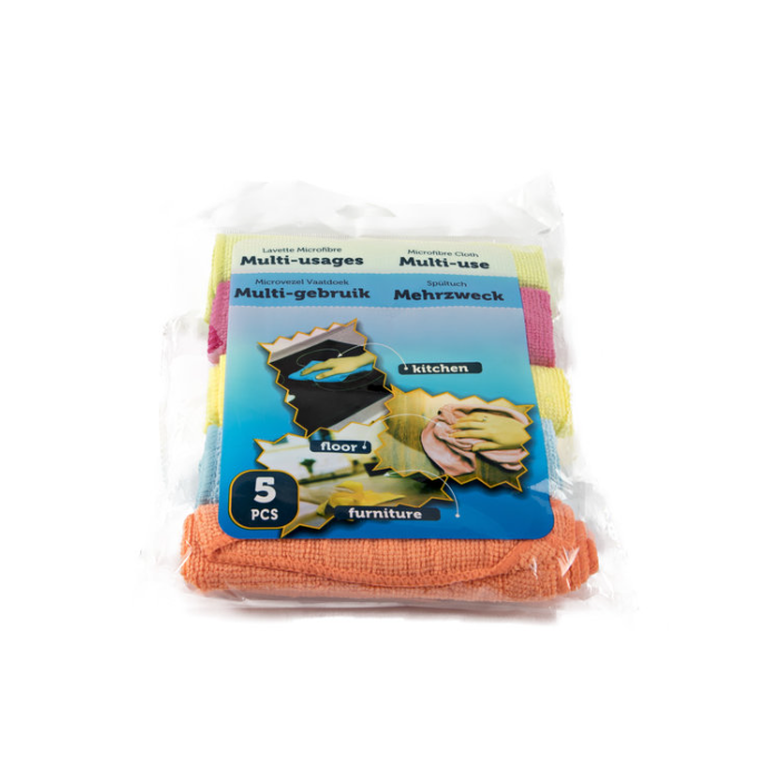 Cleany Micro Fiber Cloth 5 Colors Ass (NL/EN/FR/DE)