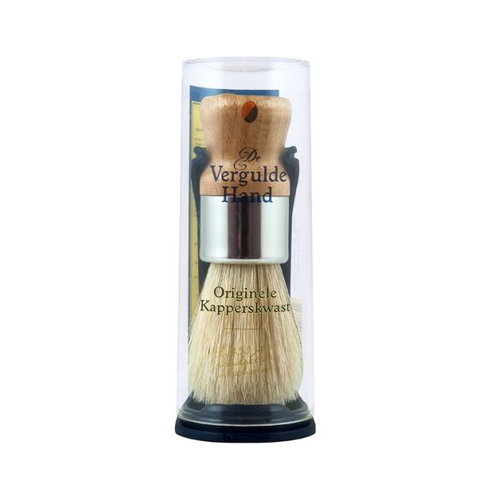 Vergulde Hand Shaving Brush in Tube (NL/EN/FR)