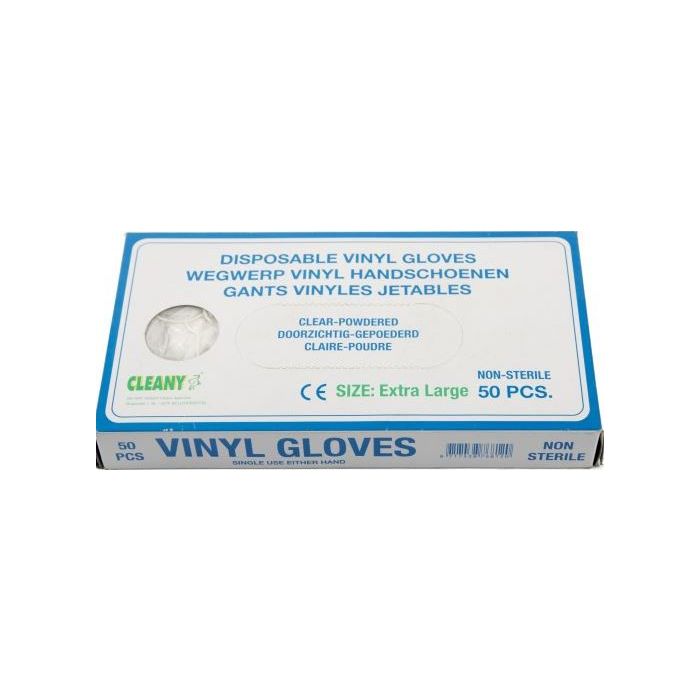 Cleany Vinyl Gloves  50pcs X-Large (NL/EN/FR)