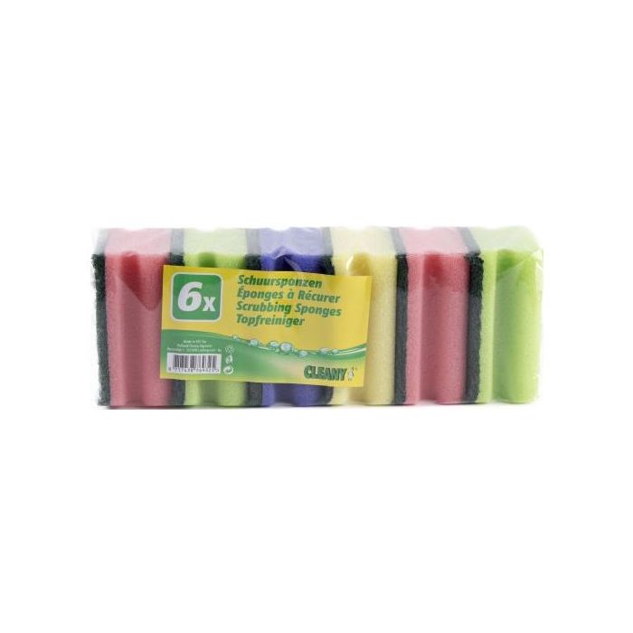 Cleany Scrubbing Sponges 6pcs (NL/EN/FR/DE)