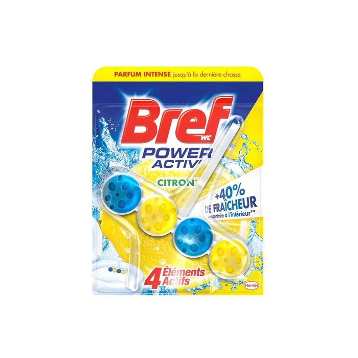 Bref Toilet Block 50gr Power Aktiv 3pack Lemon (NL/FR/DE/PL)