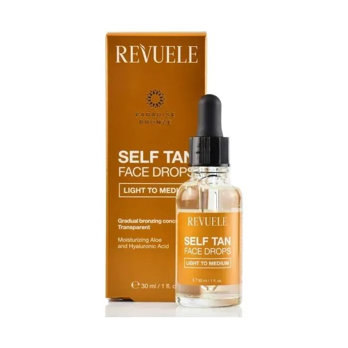 Revuele Self Tan Face Drops 30ml Light To Medium  (NL/EN/FR/DE)