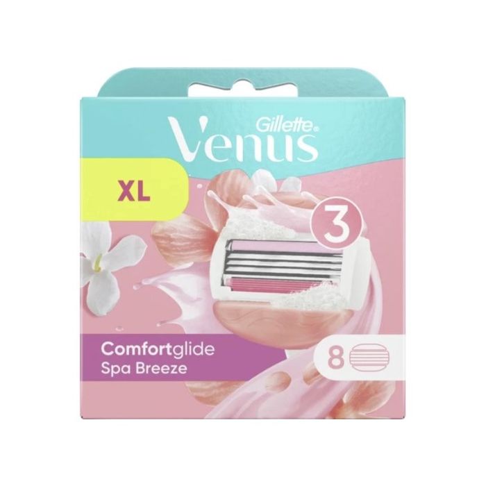 Gillette Venus Razor Blade Refill 8pcs Spa Breeze (EN/FR/DE/FI)