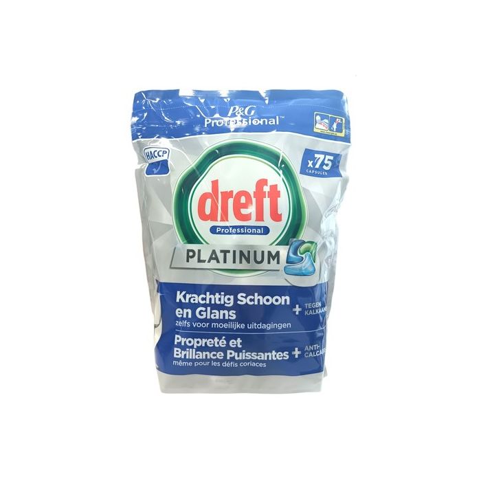 Dreft Platinum Dishwashing Tabs 75pcs Regular Professional (NL/FR/DE)