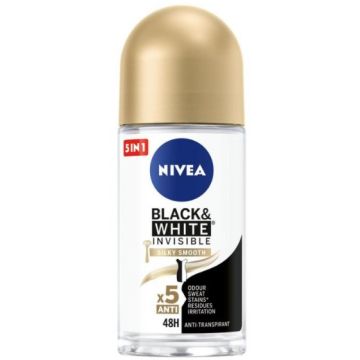 Nivea Deo Roll-On 50ml B&W Invisible Silky Smooth (NL/FR)