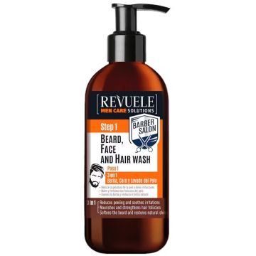 Revuele Beard Hair & Face Wash 300ml Men Care 3in1 (NL/EN/FR/DE)